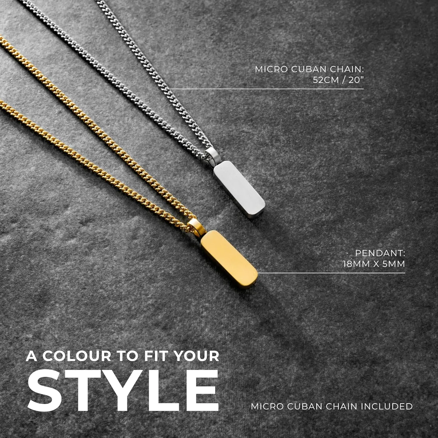 | Totem Pendant Necklace | 20.5" Chain Link with 20MM x 20MM Pendant | Waterproof, Heat & Sweat Resistant | Gifts for Men | Men's Jewelry |
