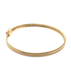 14k Yellow Gold 4mm Foxtail Bracelet 7"