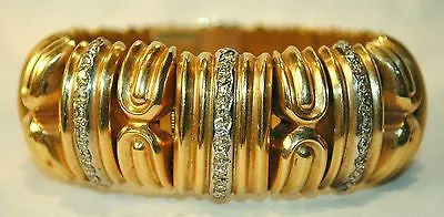 1960s Vintage Diamond Bracelet with Covered Mignon Watch in 14K Yellow Gold - $50K VALUE