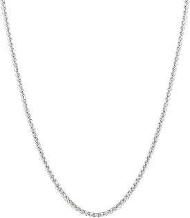 2.5mm/3mm/4mm Silver Stainless Steel Wheat Chain Necklace Jewelry for Men