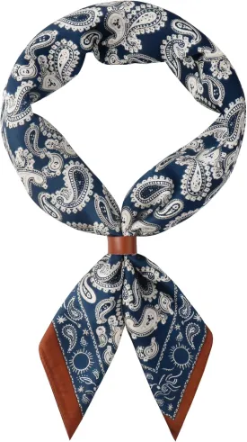 27.5 Inches Square Silk Feeling Neck Scarf for Men Necktie Silk Bandanas Pocket Square Cowboy Scarves
