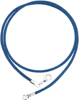 2mm Satin Silk Cord Necklace Chain for Pendant with Durable Silver Clasp - 16" 18" 20" for Men and Women