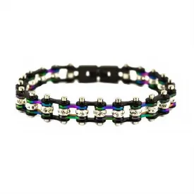 3/8" Wide MNI MINIBlack RainbowWomen's Crystal Bracelet