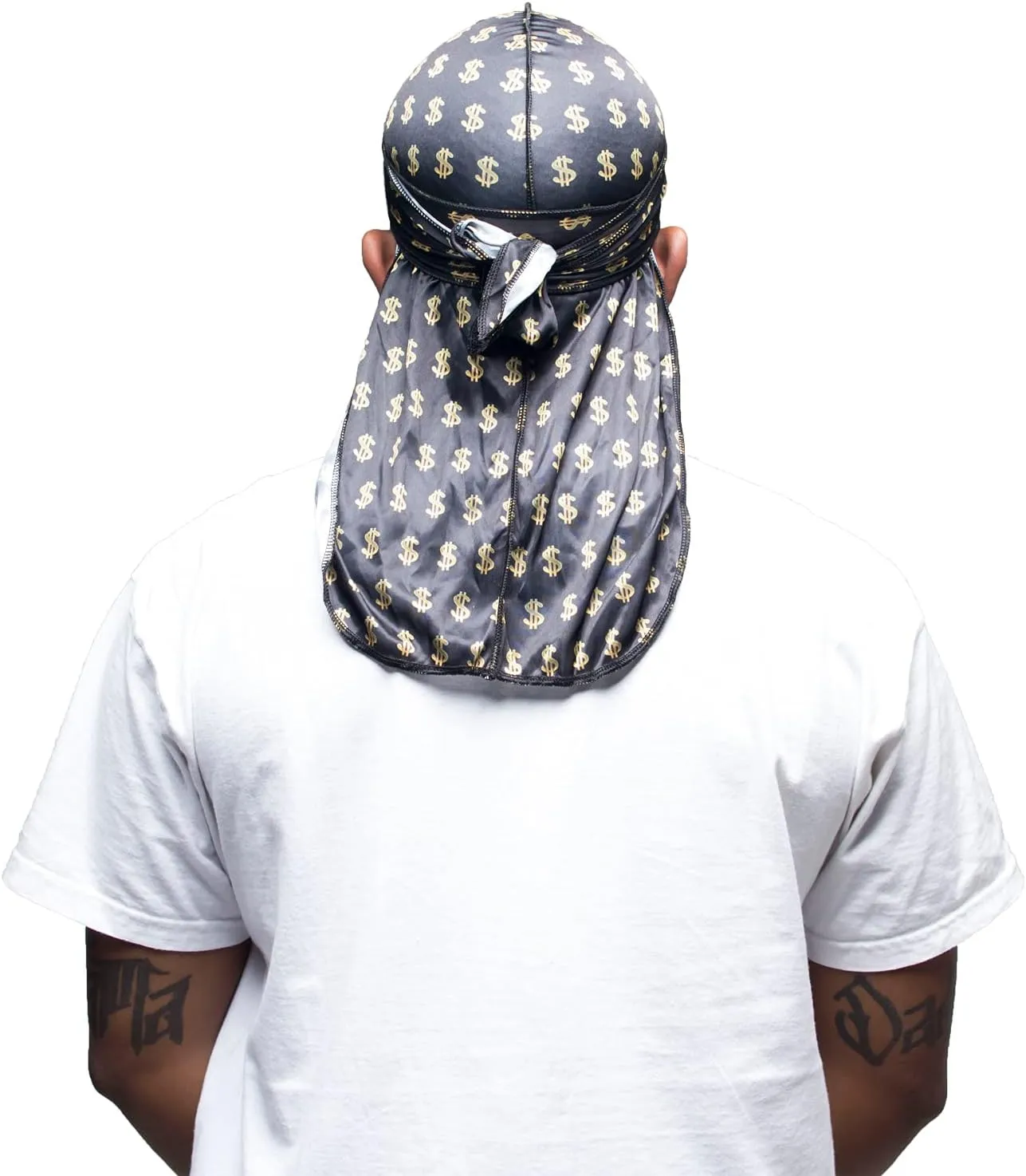 4PCS Silky Durags for Men 360 Waves, Designer Do Rag, 1 Wave Cap