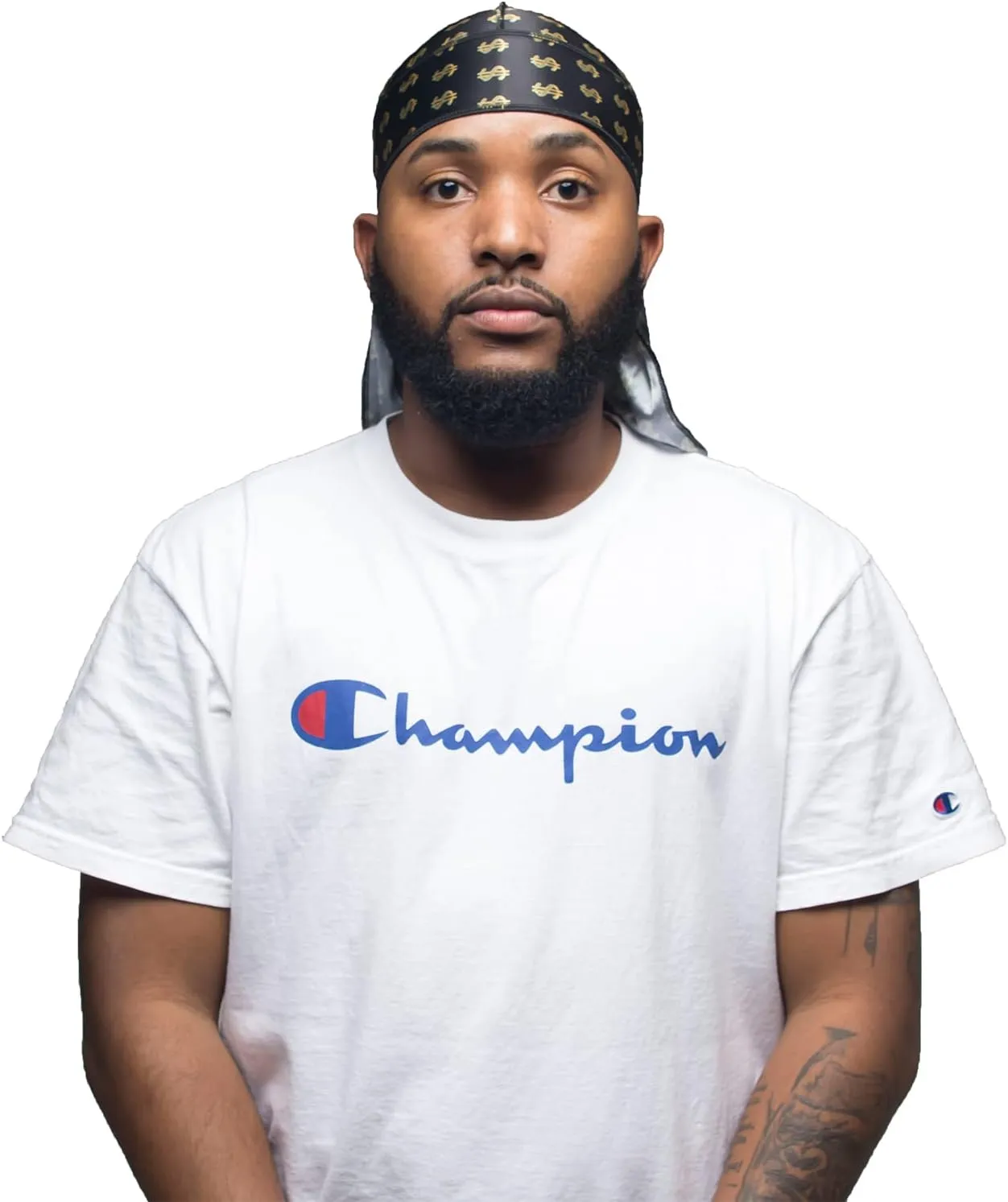 4PCS Silky Durags for Men 360 Waves, Designer Do Rag, 1 Wave Cap
