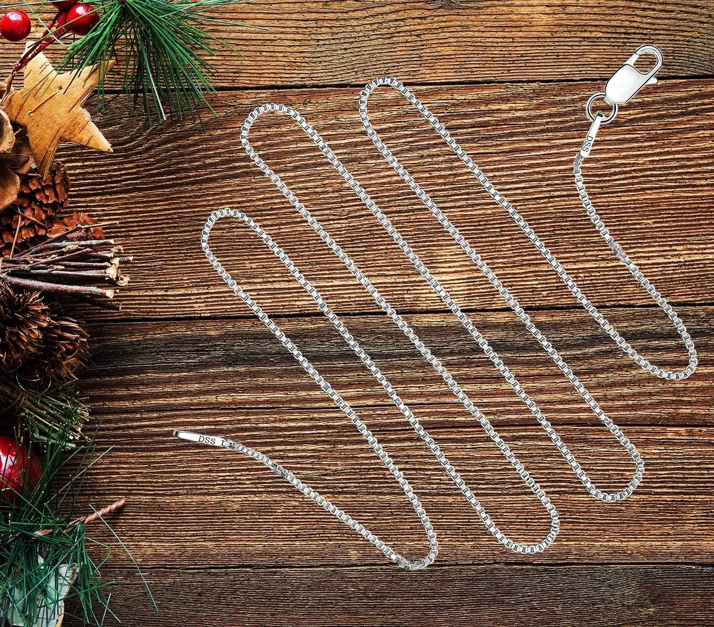 925 Sterling Silver .8MM Box Chain - Italian Necklace - Super Thin & Strong - 16" - 30"