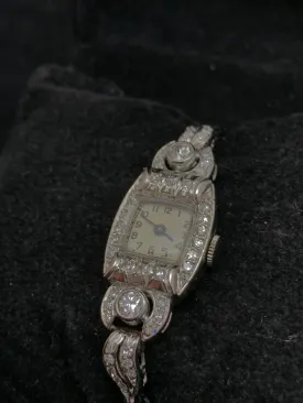 ACME Vintage c. 1930s Platinum Watch w/ approx. 48 Diamonds - $20K APR Value w/ CoA!