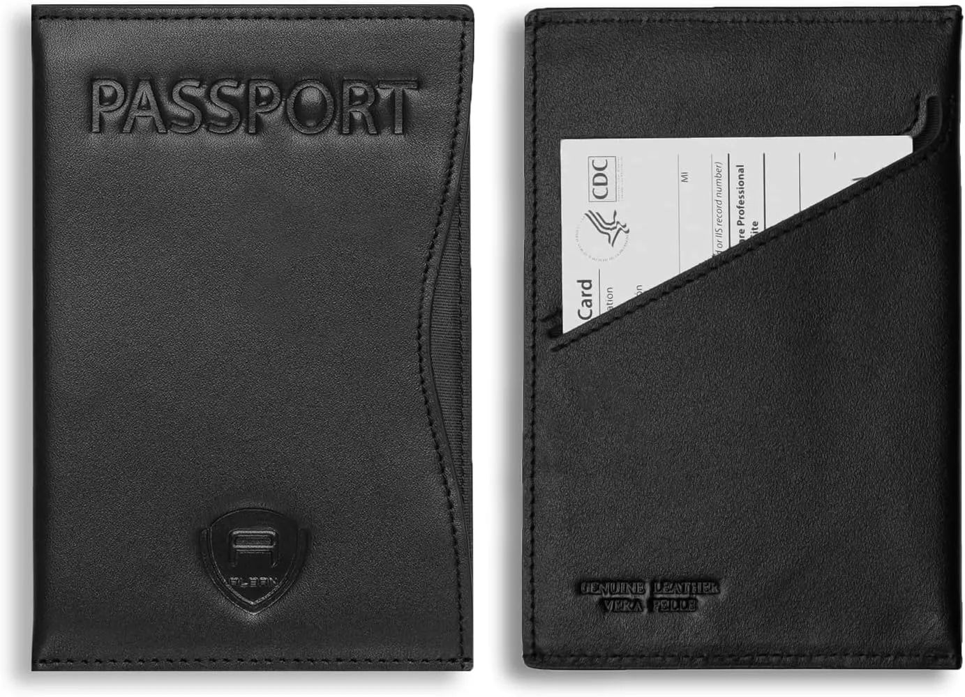 Alban RFID Passport Holder Women Men RFID Blocking Travel Passport Wallet Case Genuine Leather Passport Cover porta pasaporte