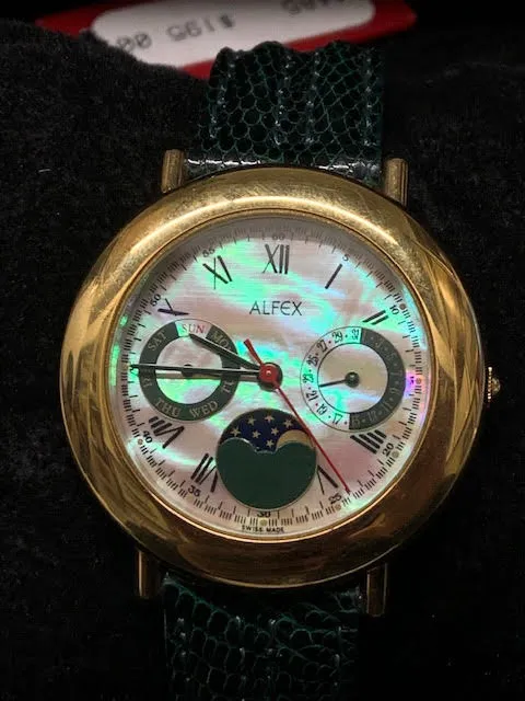 ALFEX BRAND NEW Swiss Made Unisex Gold-Tone Wristwatch - $6K APR Value w/ CoA!