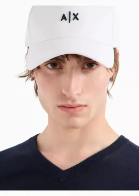 Armani Exchange Men's Logo Baseball Cap Hat White