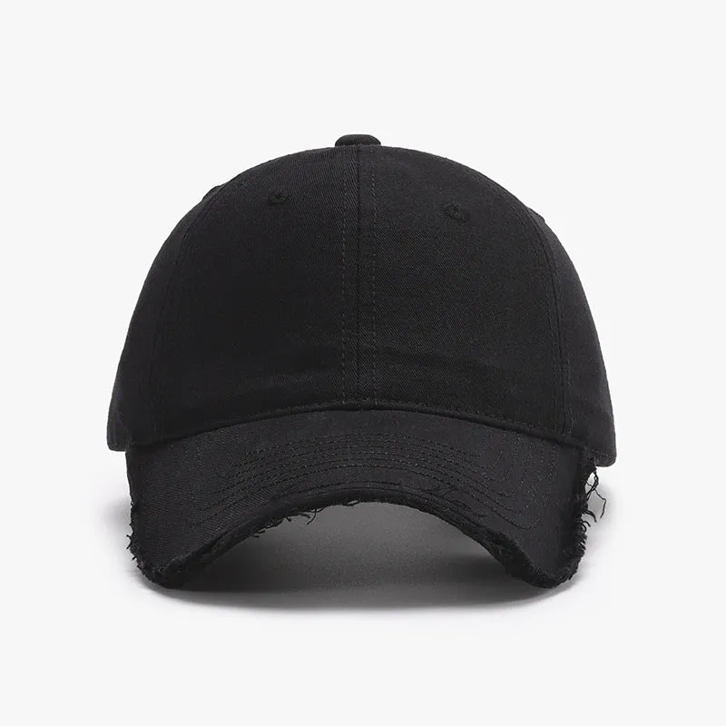 Ashley Distressed Baseball Cap in Pink,Green,Ivory,Black and Grey