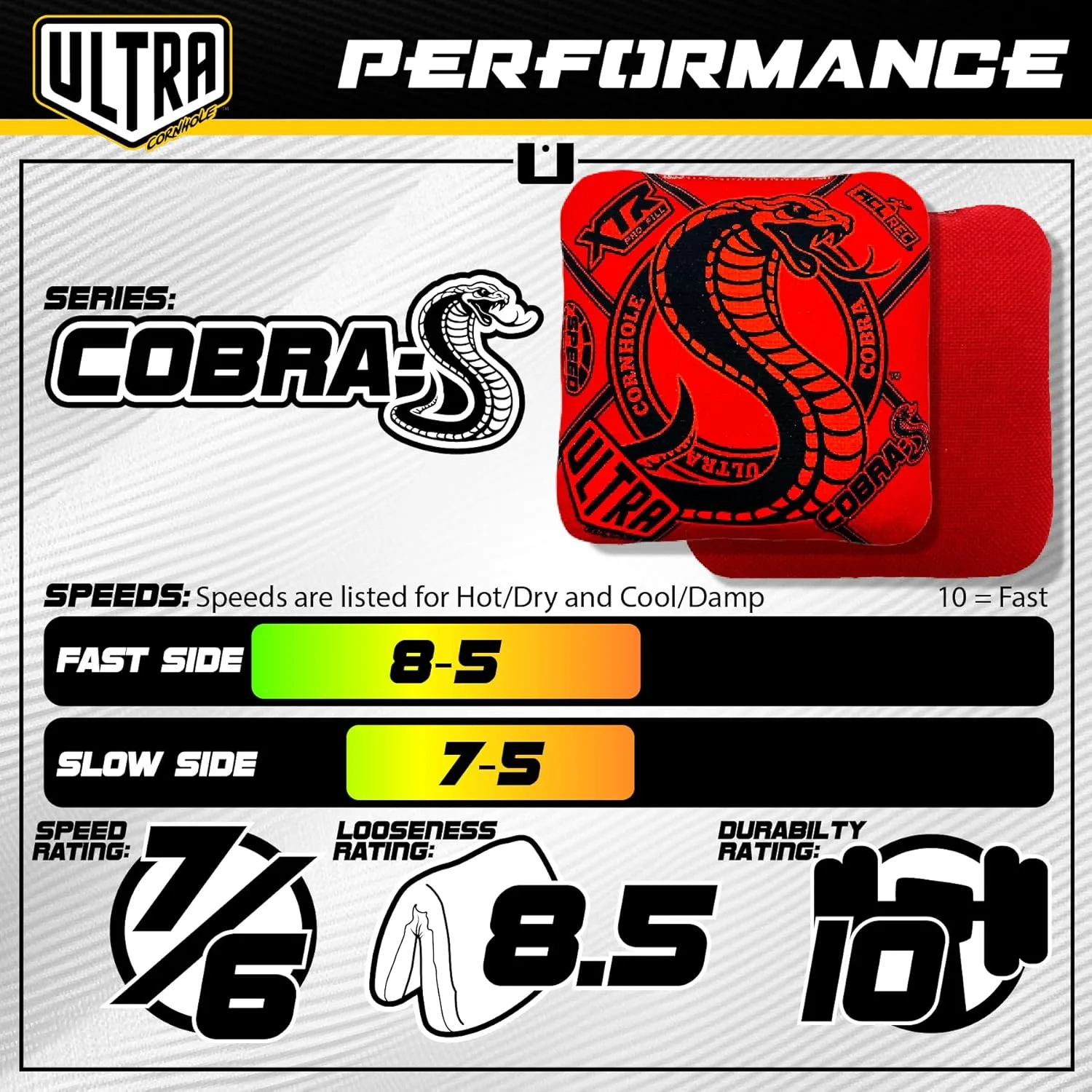 Bags Cobra-S Cornhole Bag Set - ACL Approved
