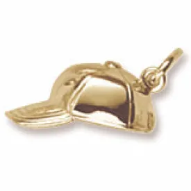 Baseball Cap Charm In Yellow Gold