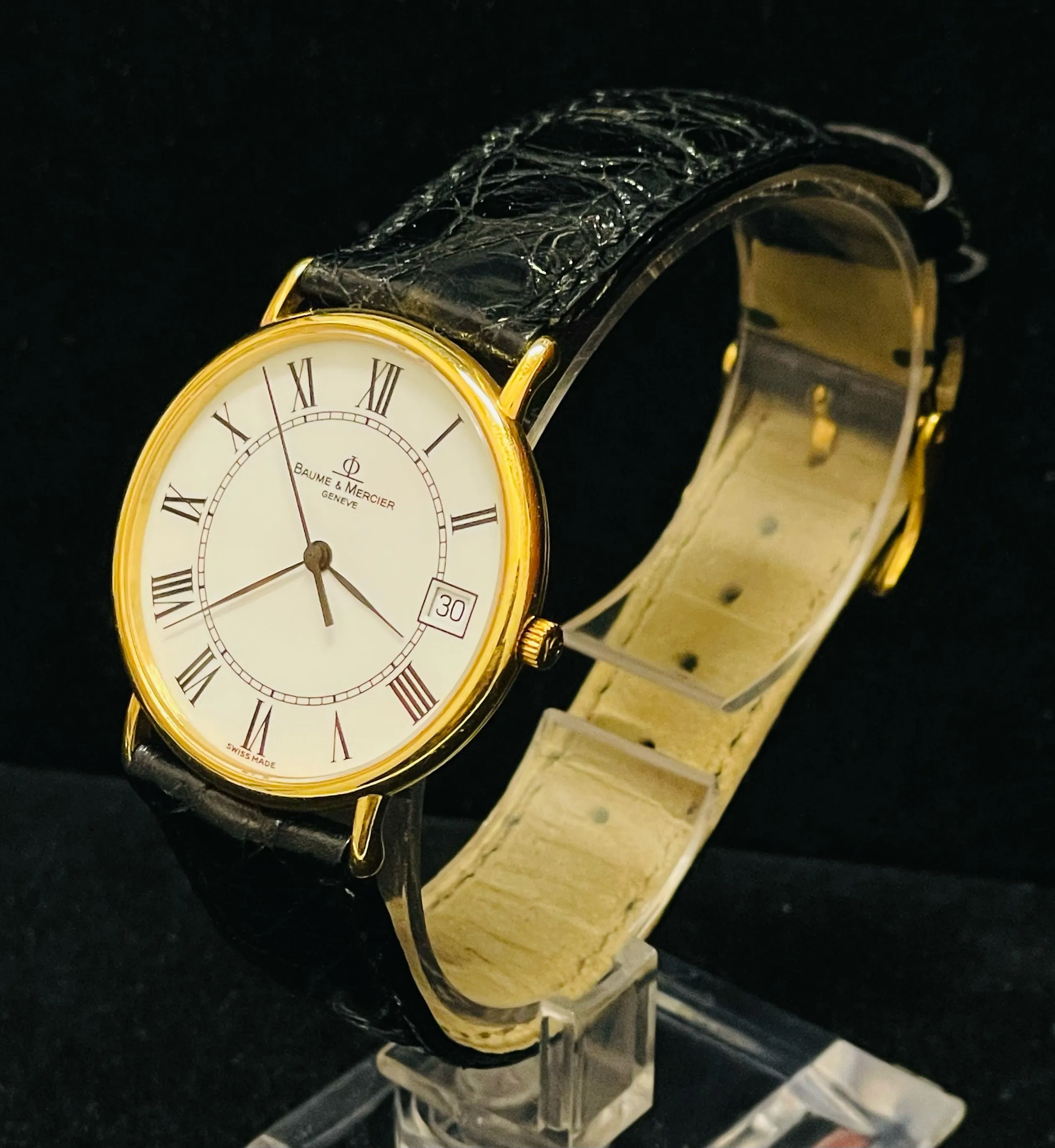 BAUME & MERCIER JUMBO CHRONOGRAPH MEN'S 18K YELLOW GOLD WATCH - $7K APR w/ COA!
