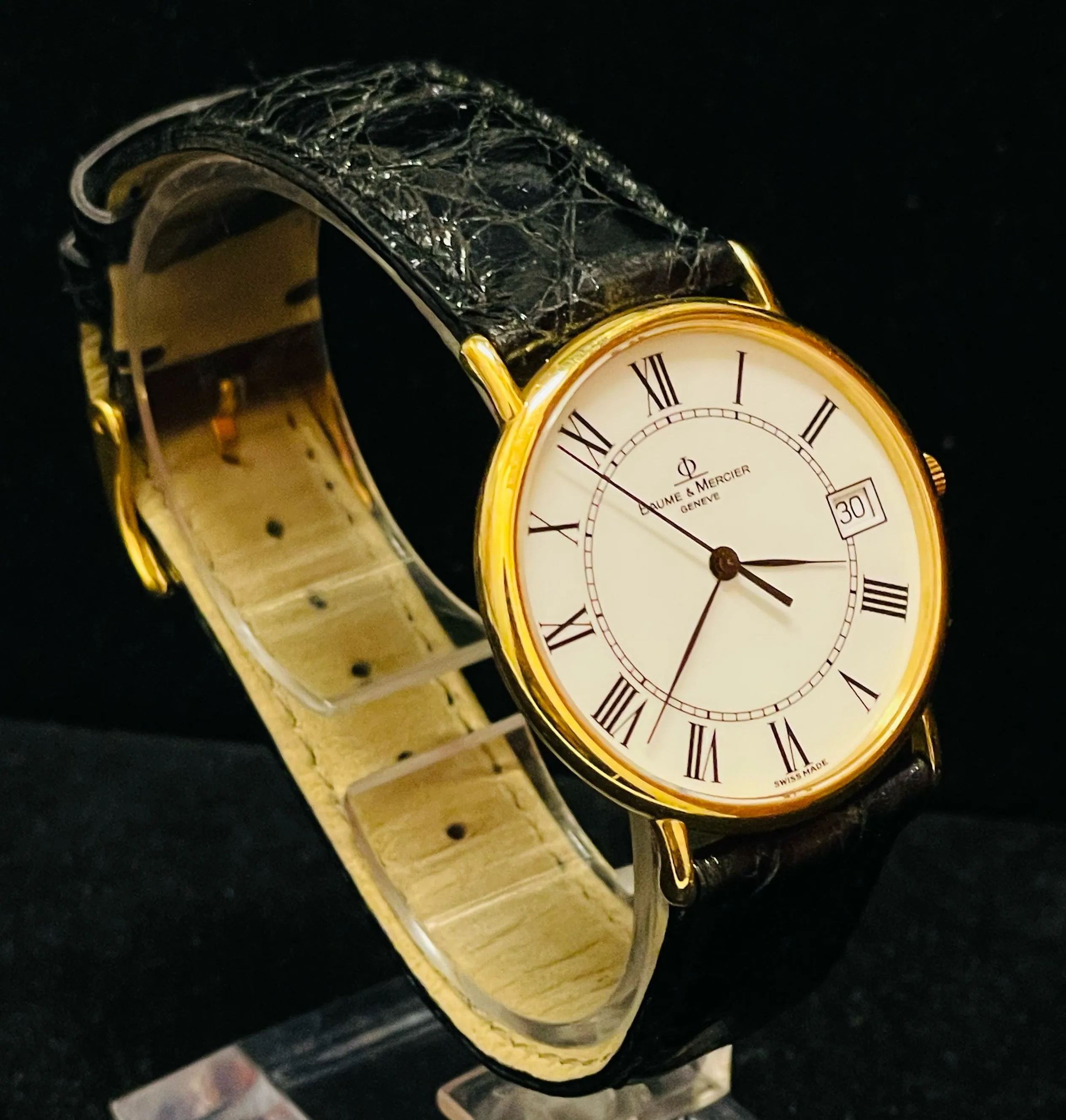BAUME & MERCIER JUMBO CHRONOGRAPH MEN'S 18K YELLOW GOLD WATCH - $7K APR w/ COA!