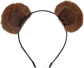 Bear Ears Headband for Women Girls, Cute Bear Hairband Halloween Christmas Costume Cosplay Headwear Accessories