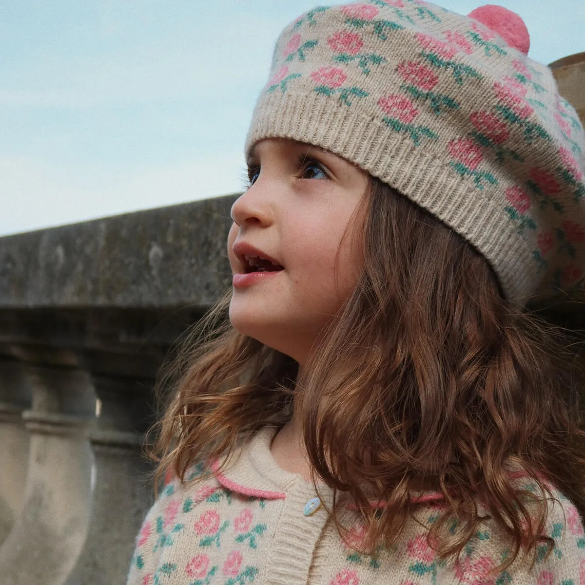 Belou Knit Beret in Rose by Konges Slojd