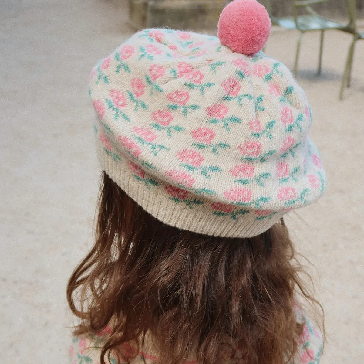 Belou Knit Beret in Rose by Konges Slojd