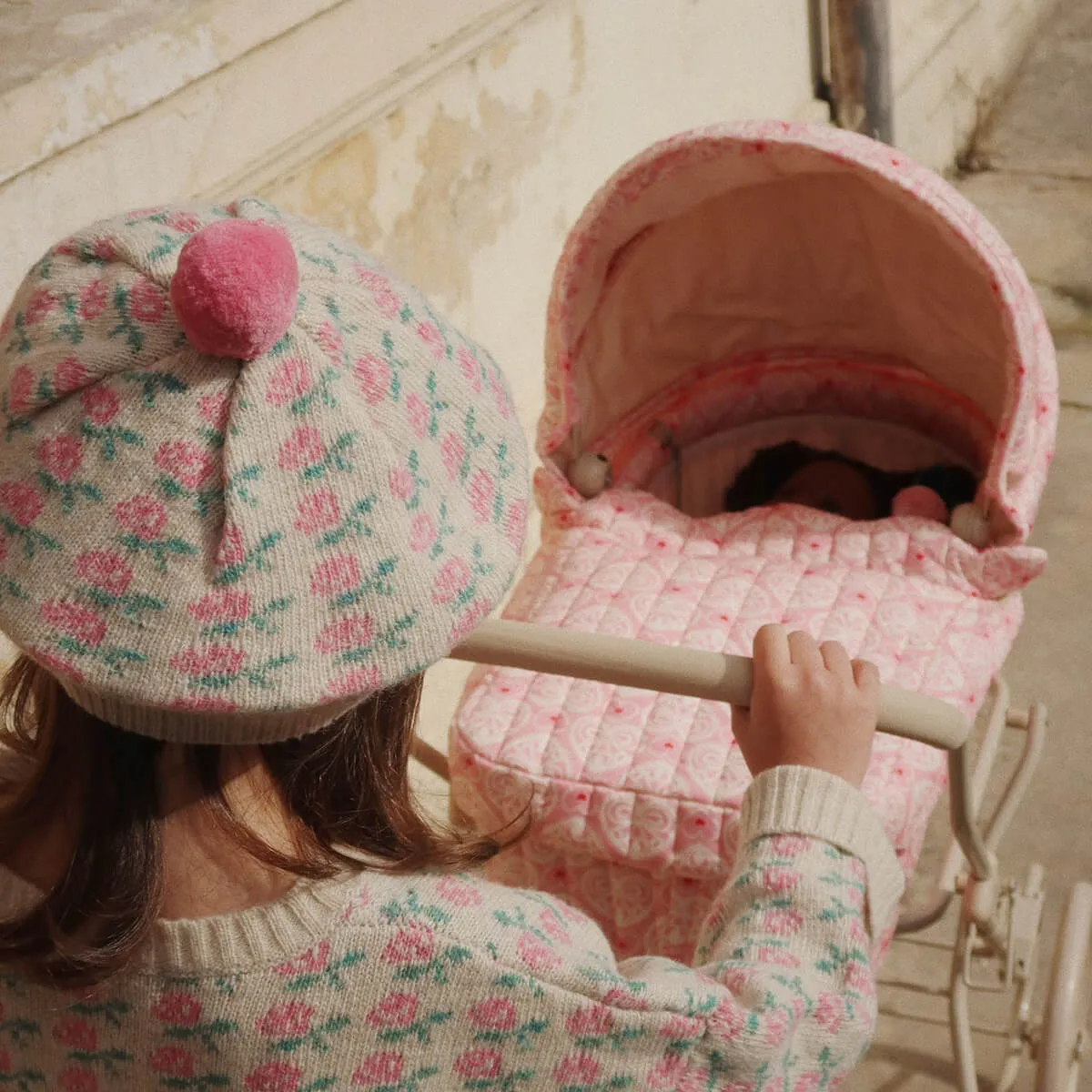 Belou Knit Beret in Rose by Konges Slojd