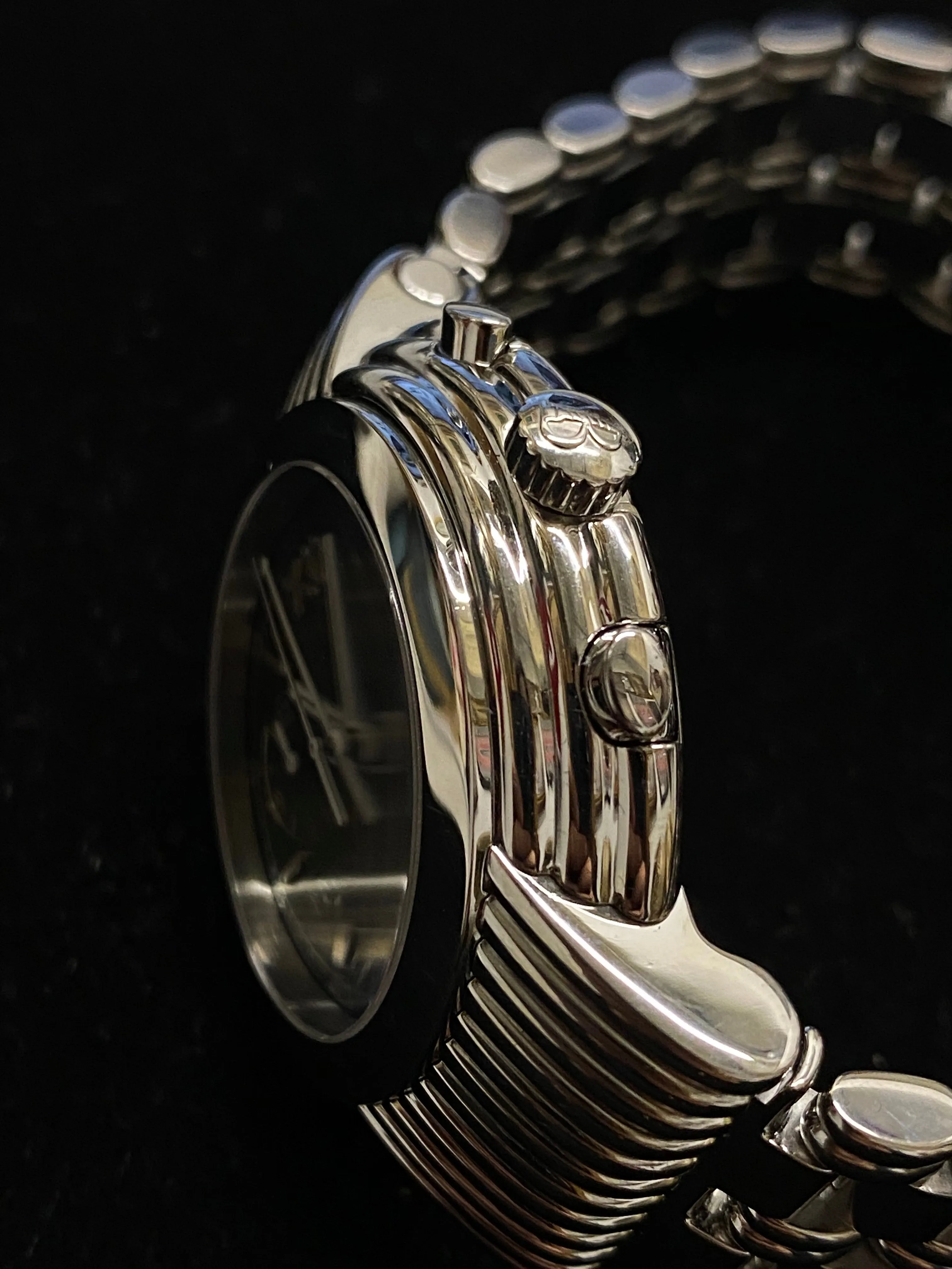 BOUCHERON Rare Chronographe Stainless Steel Automatic Watch w/ Platinum Dial - $13K Appraisal Value! ✓