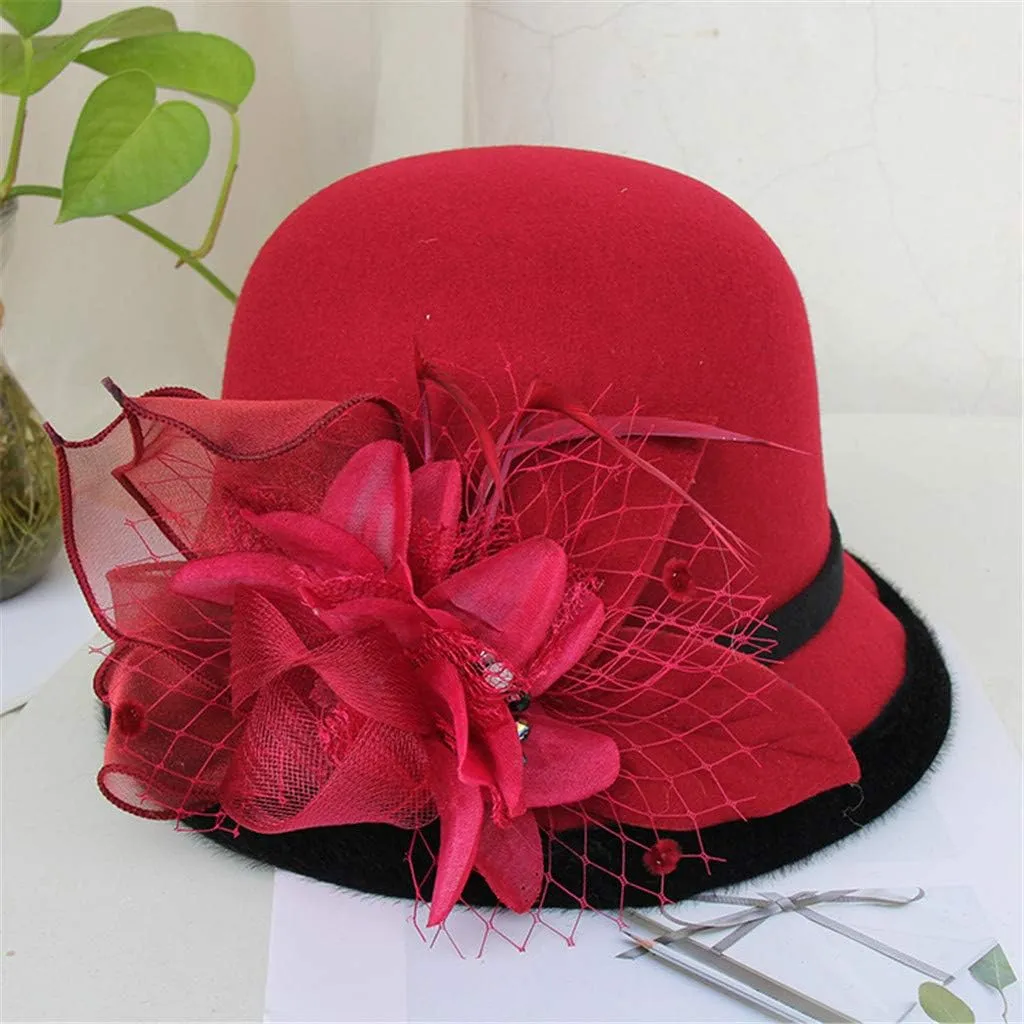 Bowler Hat, Retro Unisex Wide Brim Round Cap, Fedora Bowler Hat Valentines Day