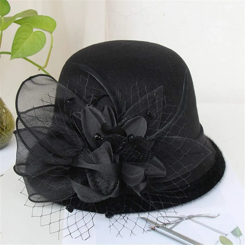 Bowler Hat, Retro Unisex Wide Brim Round Cap, Fedora Bowler Hat Valentines Day