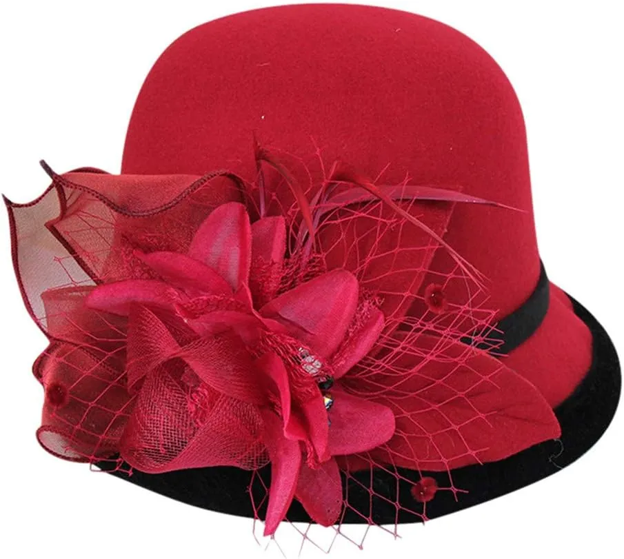 Bowler Hat, Retro Unisex Wide Brim Round Cap, Fedora Bowler Hat Valentines Day
