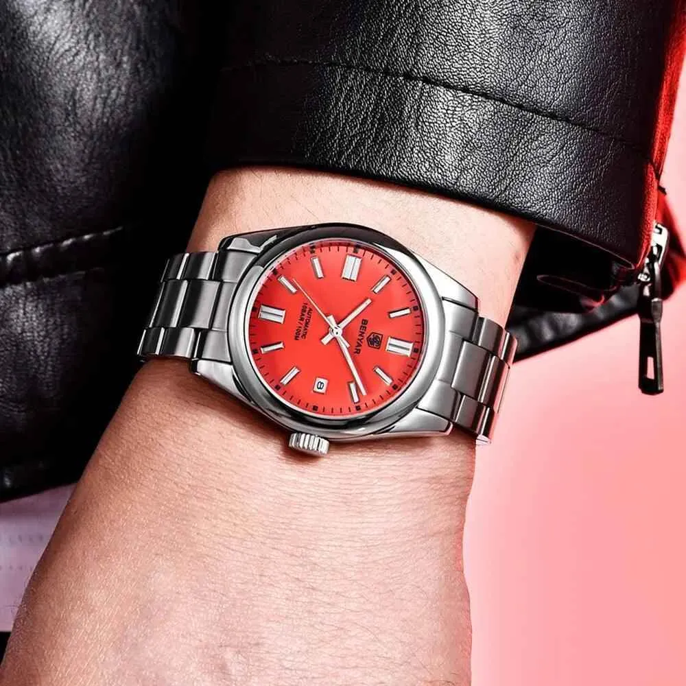 BY-5185 Men's Simple Watch - Luxury Automatic Mechanical Wristwatches