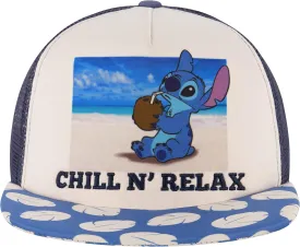 Concept One unisex adult Disney Stitch Trucker Hat, Chill N Relax Skater Baseball Cap, Multi, One Size US