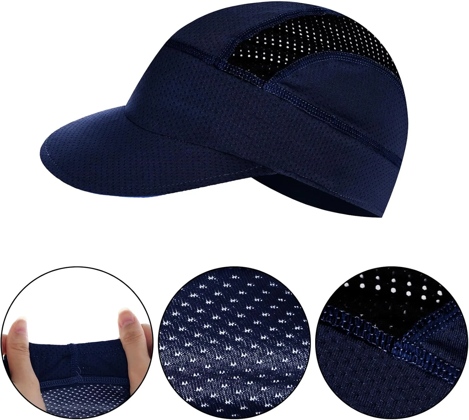Cycling Cap for Men Women Bike Hat Under Helmet Liner Skull Cap for Summer Outdoor Sports Running Sun Protection Black
