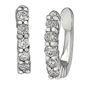 Diamond Huggie Hoop Earrings