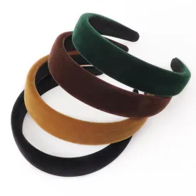 DRESHOW 4 Pcs Velvet Wide Headbands for Women Girls Turban Vintage Boho Head Bands Fashion Non Slip Head Wraps Hoop Hair Accessories