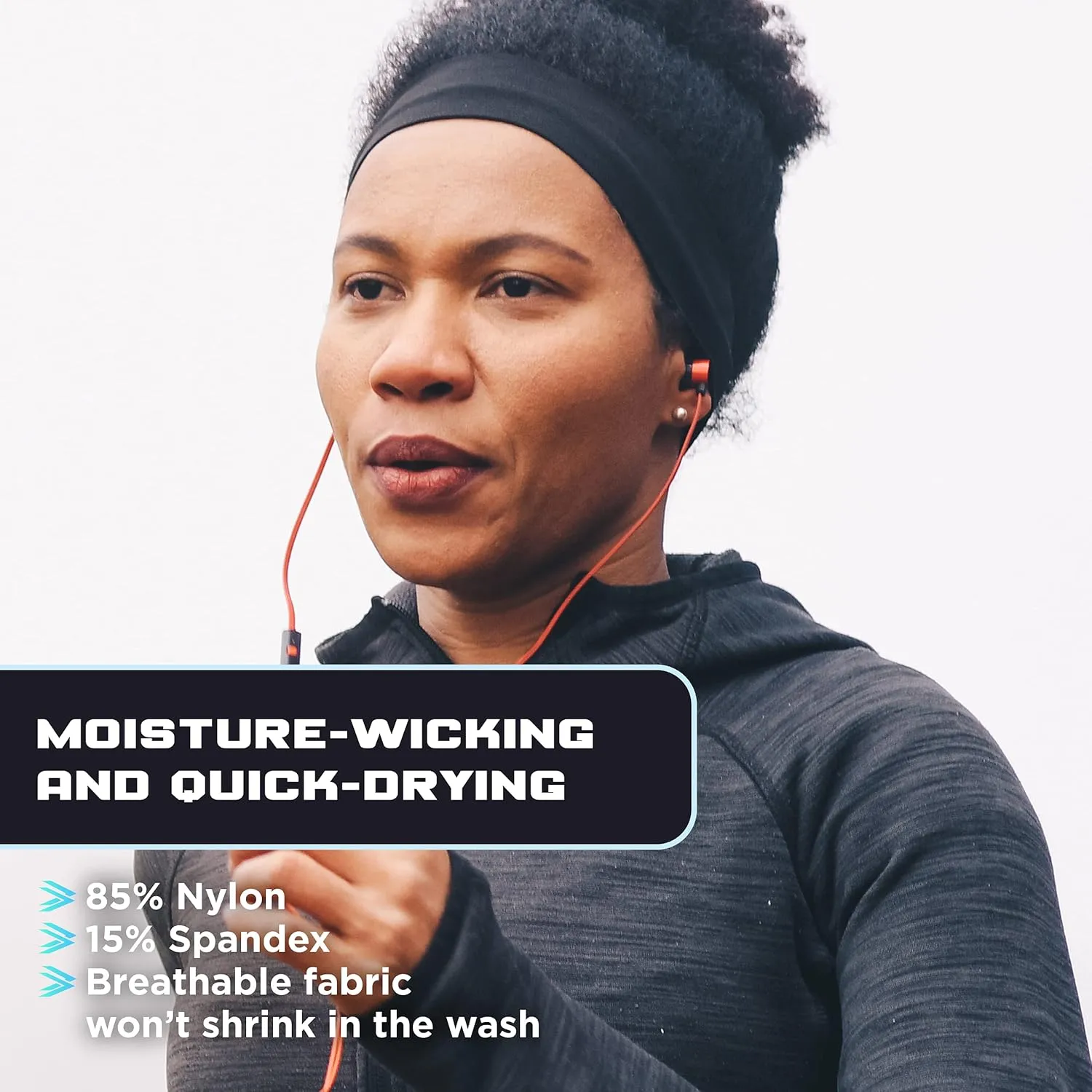 E Tronic Edge Running Headbands for Men, Women, Boys and Girls, Sports Sweatbands for Basketball, Yoga, Exercise, Workout, Quick Drying and Non-Slip Workout Stretchy Hairband