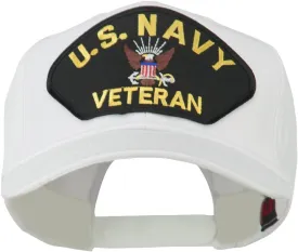 e4Hats.com US Navy Veteran Military Patched High Profile Cap