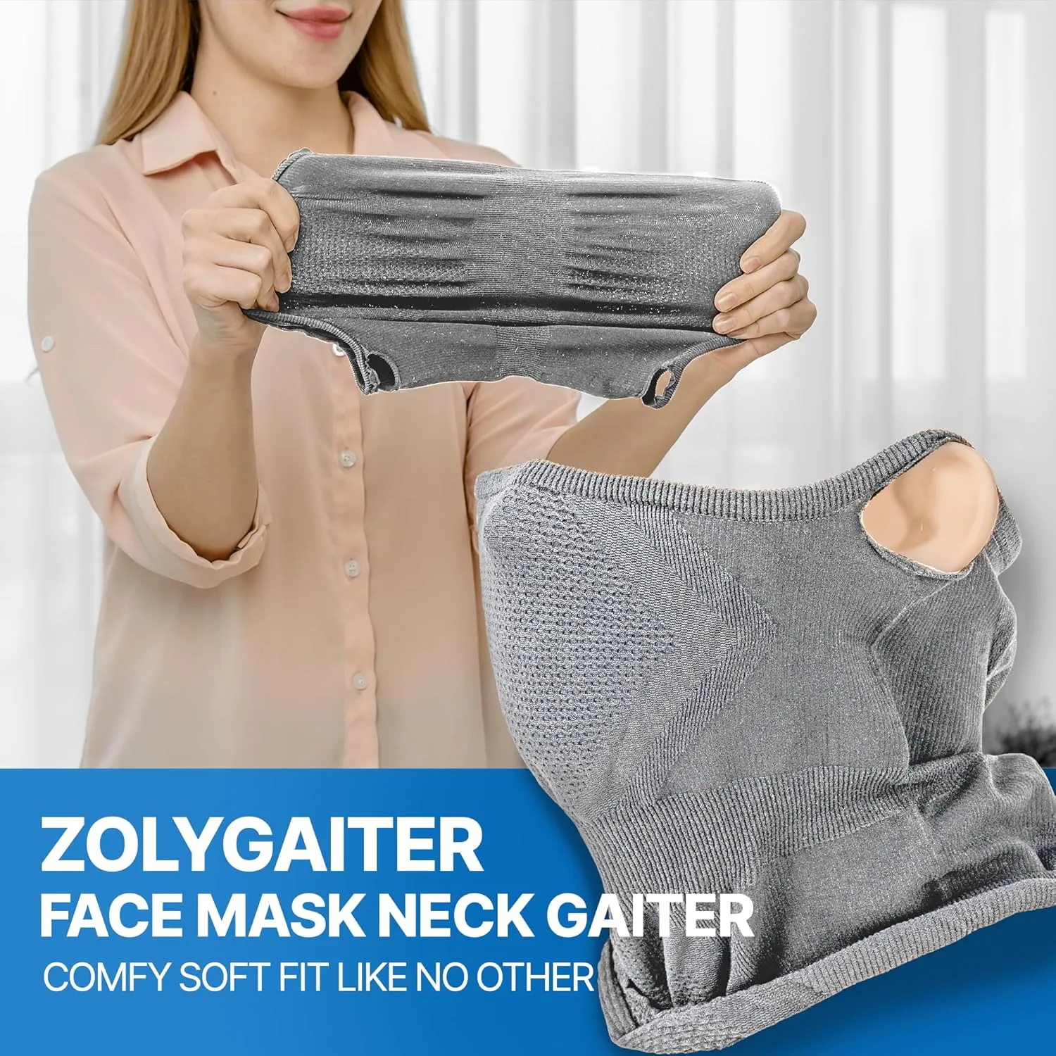 Face Neck Gaiter Balaclava Mask Running Wrap for Men Women | Seamless Seasonless UV Sun Protection |