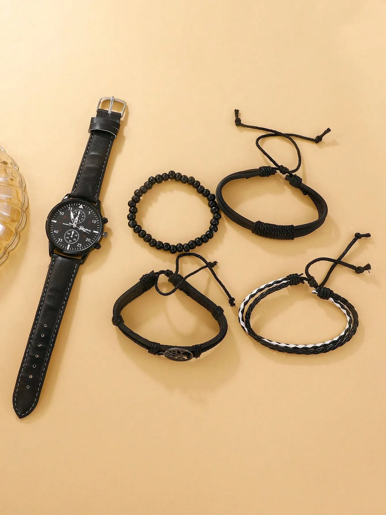Fashion Men's Sports Watches Man Business Quartz Wristwatch 5pcs/Set