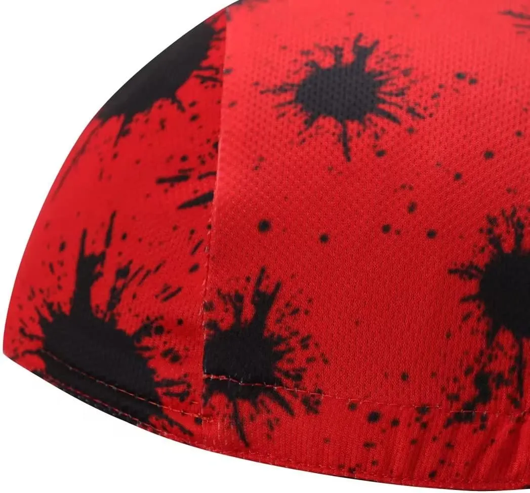 Funny Cycling Cap - Polyester Skull Cycling Hat-Under Helmet -Cartoon Cycling Helmet Liner Breathable&Sweat Uptake