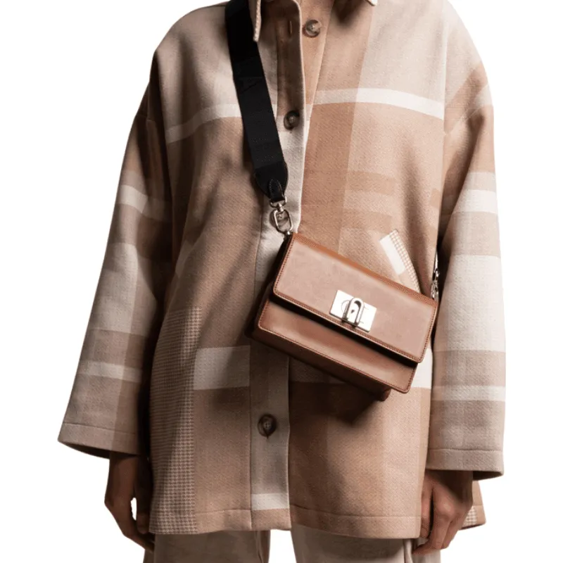 Furla 1927 Mini Crossbody Bag - Cognac - Nero