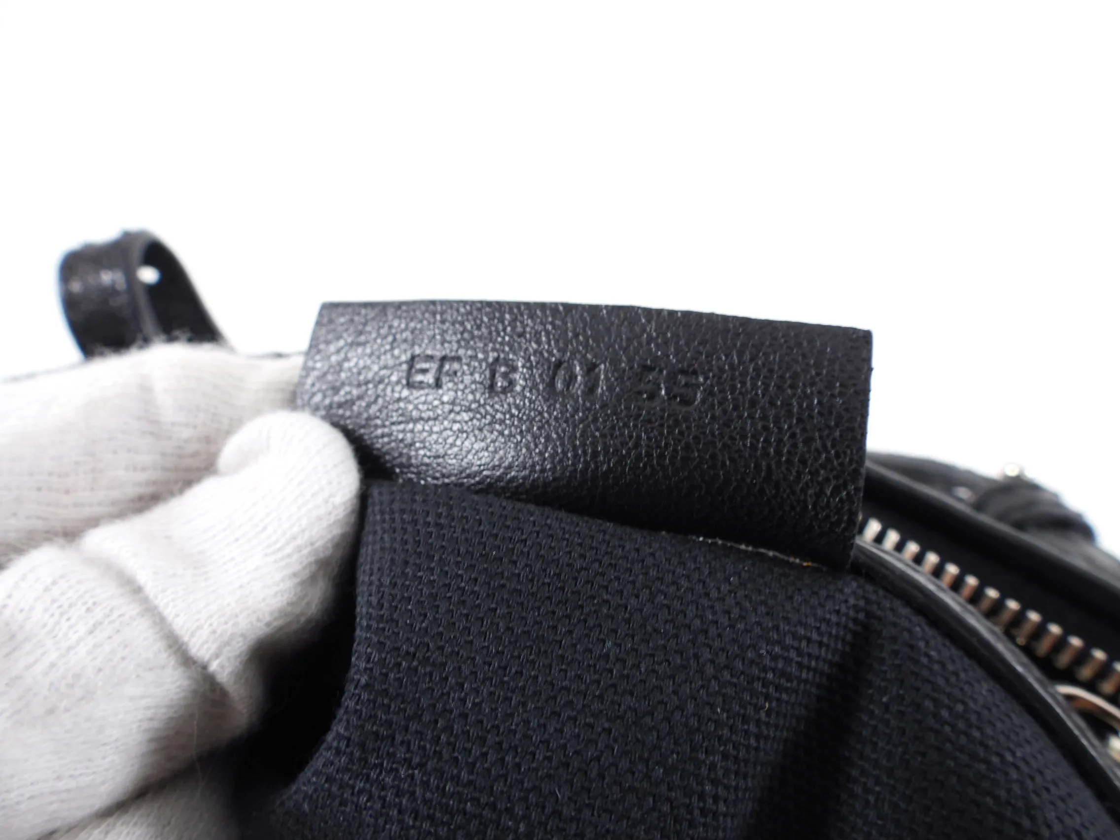 Givenchy Black Aged Pepe Leather Mini Pandora Crossbody Bag