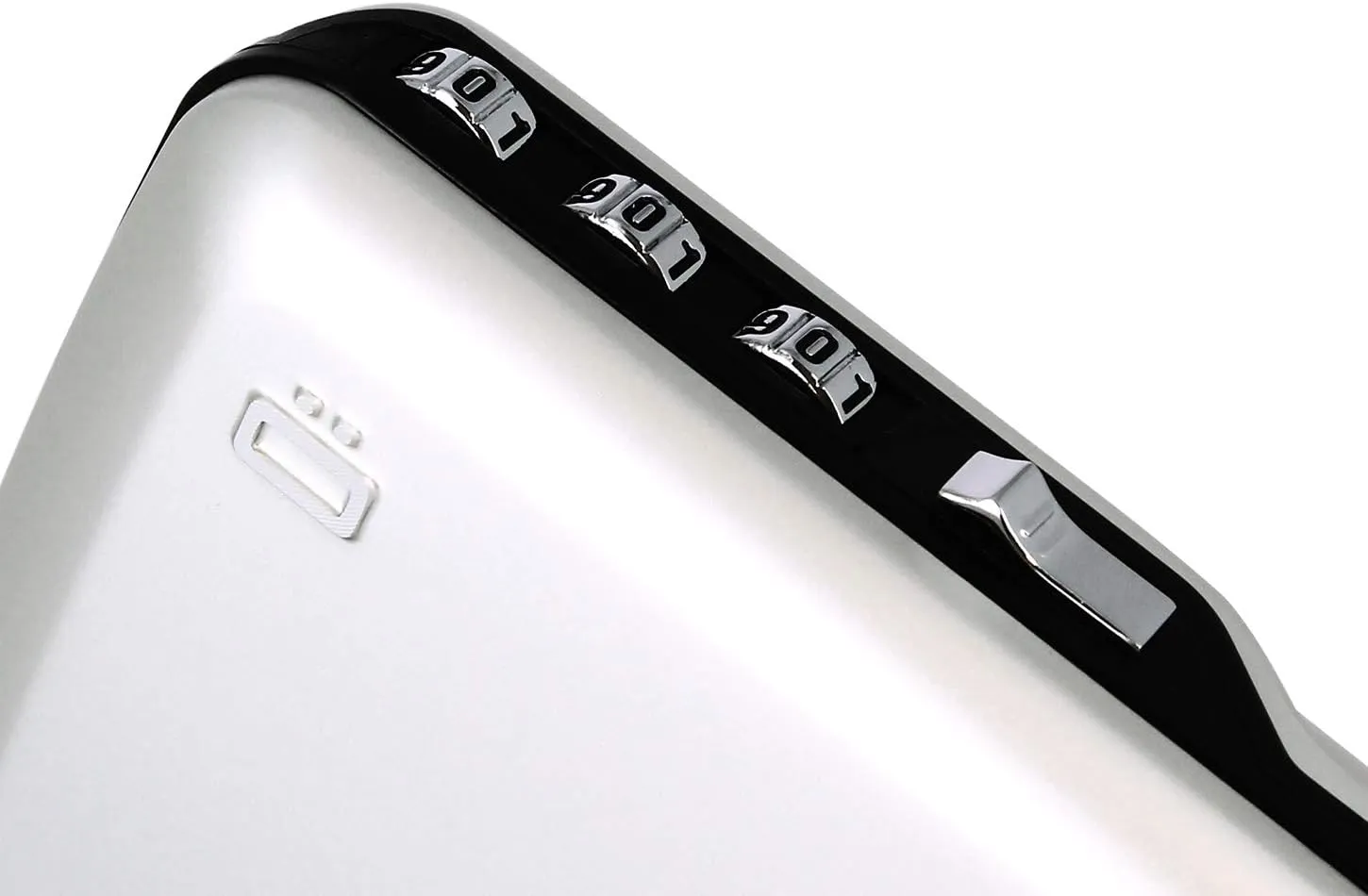 ?GON -DESIGNS- Aluminum code wallet, lockable with a 3 digit code, RFID protection against fraud and demagnetization, secured card holder