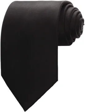 K. Alexander Black New Mens Solid Color Black Ties