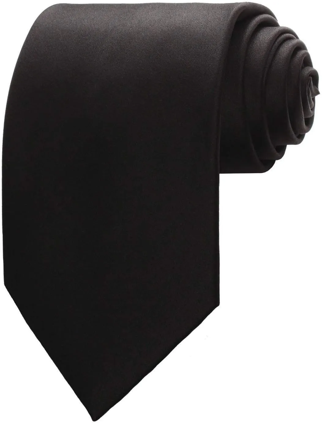 K. Alexander Black New Mens Solid Color Black Ties