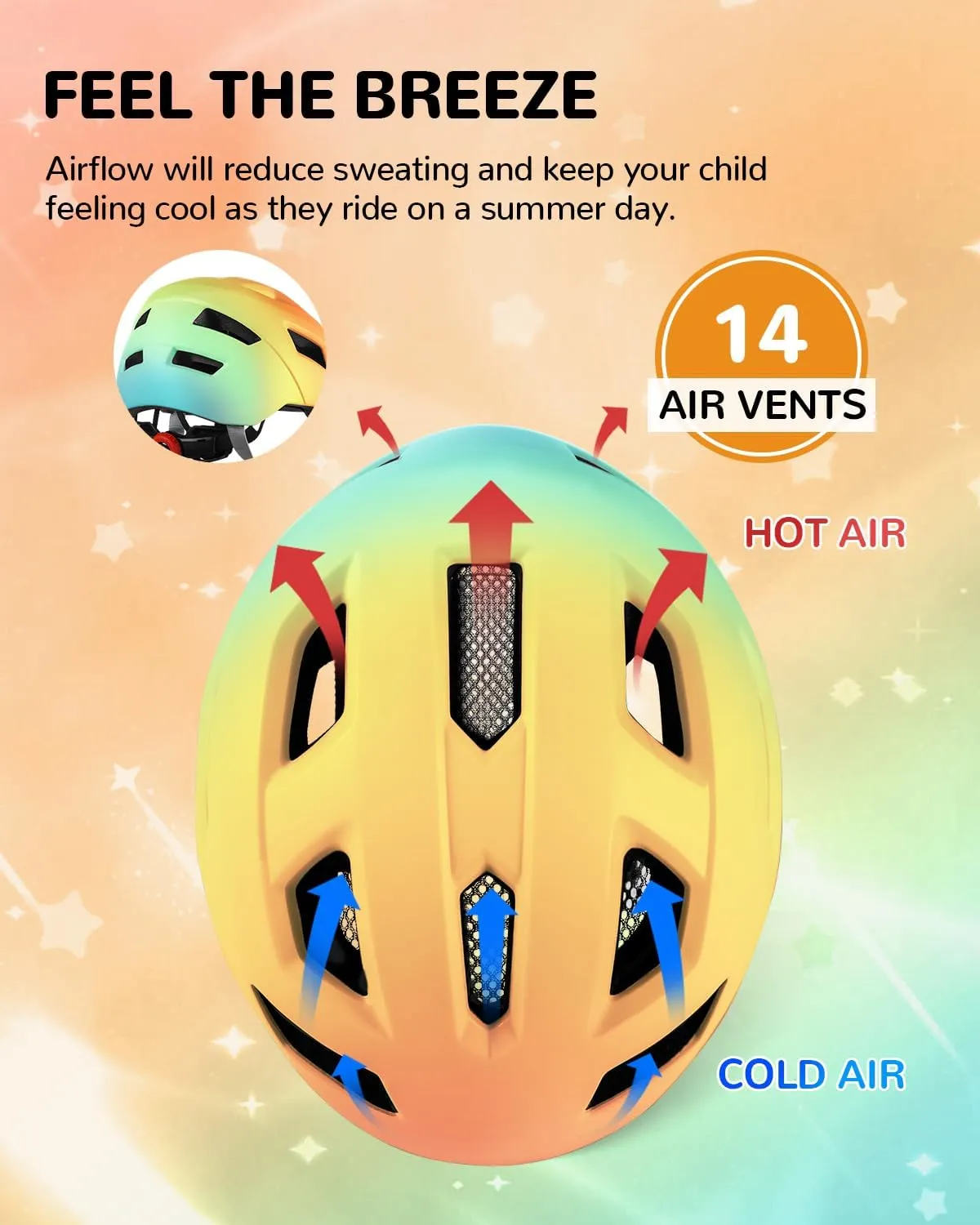 Kids Bike Helmet Toddler Helmet Adjustable Size for Kids Boys Girls Age 3-5-8 Years Multi-Sports Bicycle Helmet with Visor for Cycling Scooting