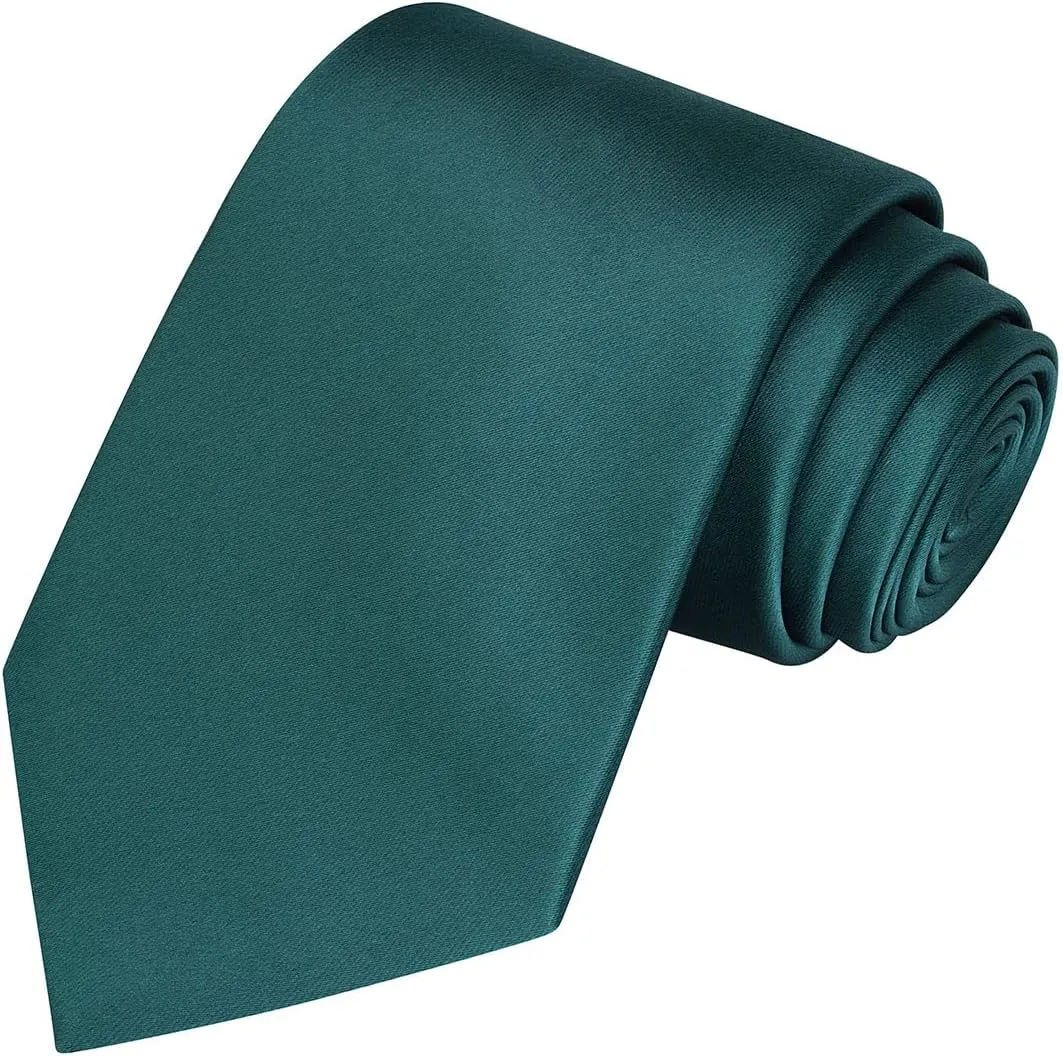 KissTies Solid Satin Tie Pure Color Necktie Mens Ties   Gift Box