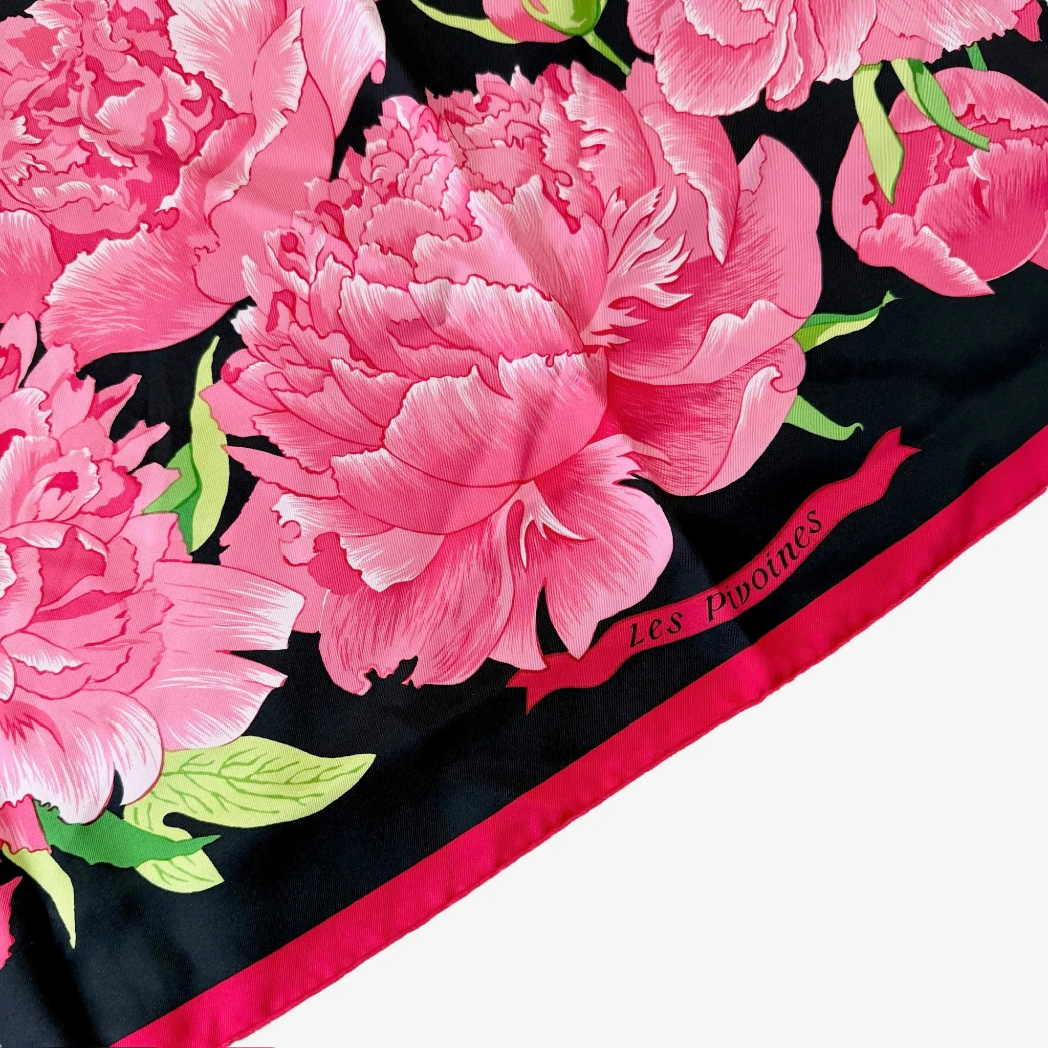 Large Peonies Silk Scarf