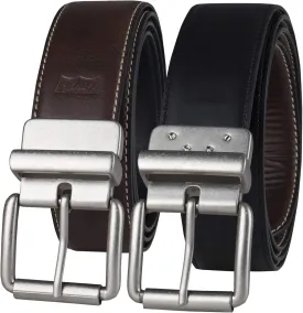 Levi's Men's Two-in-One Reversible Rotative Buckle Casual Everyday Jean Belt (Regular and Big & Tall Sizing)
