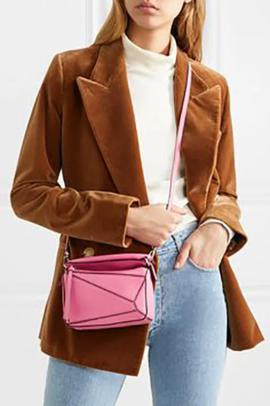 Loewe Hot Pink Mini Puzzle Crossbody Bag
