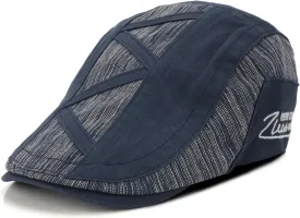 M MOACC Men's Newsboy Caps Cotton Buckle Adjustable Beret Hat Flat Driving Cap Cabbie Gatsby Hats