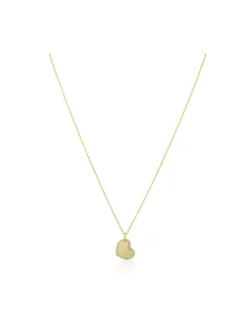 Megan CZ Heart Necklace, Gold