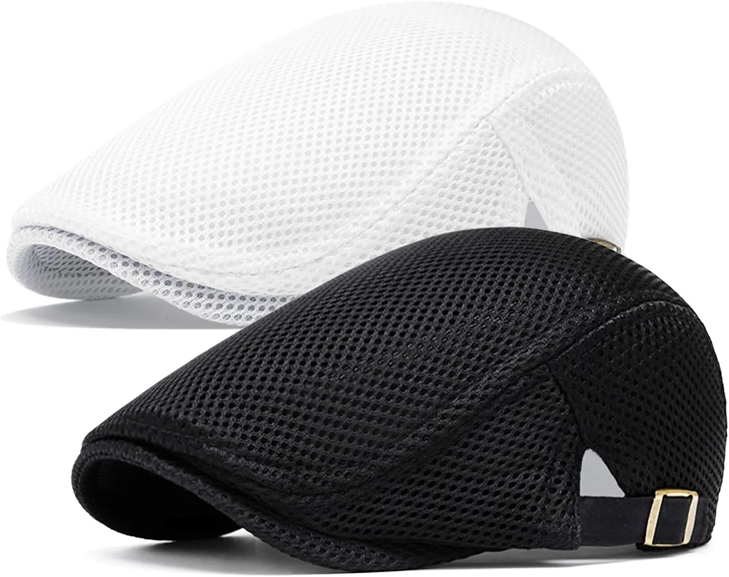 meioro Mens Breathable Mesh Summer Hat Adjustable Flat Cap Newsboy Beret Ivy Cap Irish Cabbie Fishing Hats